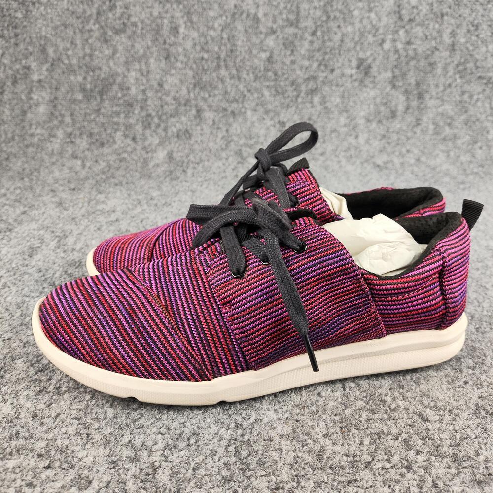 TOMS Shoes Womens Size 7.5 Multicolor Striped Knit Walking Low Top Sneakers